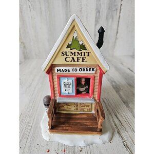 Lemax summit Cafe 2010 vintage ski chalet store coffee Lodge Xmas village